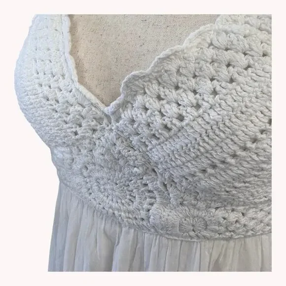 NWT Chelsea•28 Boho Maxi Sundress w/ Crocheted Bodice, Wm's Lg - Picture 6 of 10